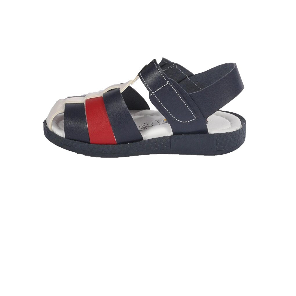 004 Navy Blue-White Children's Sandals