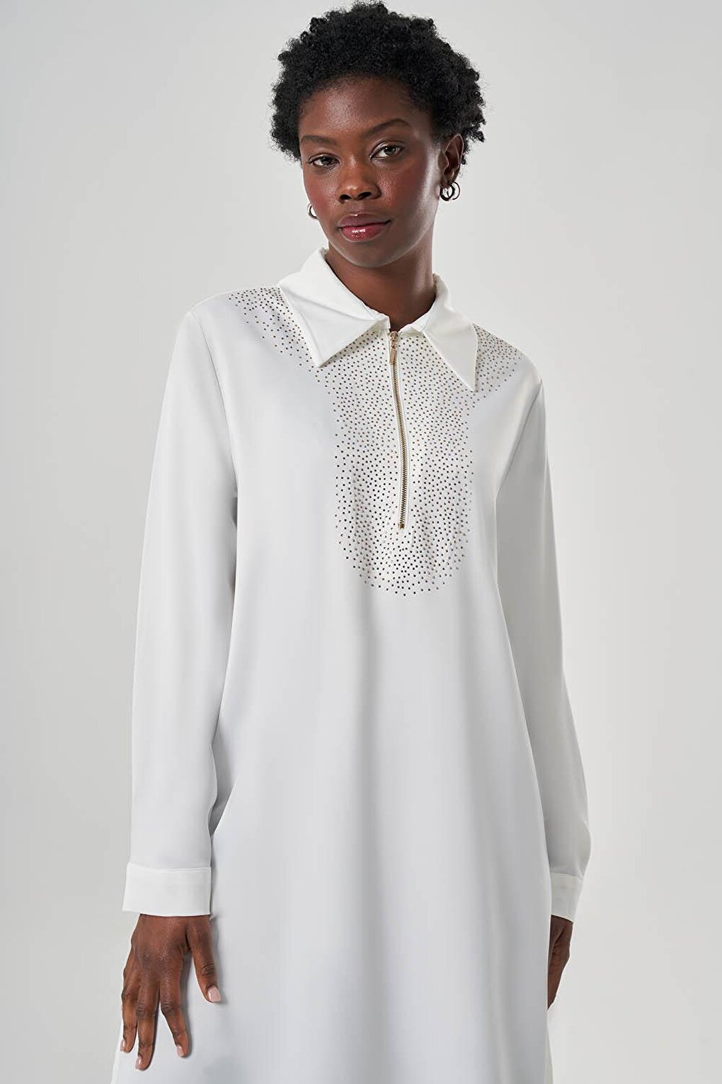 Signorita Long Ecru Tunic