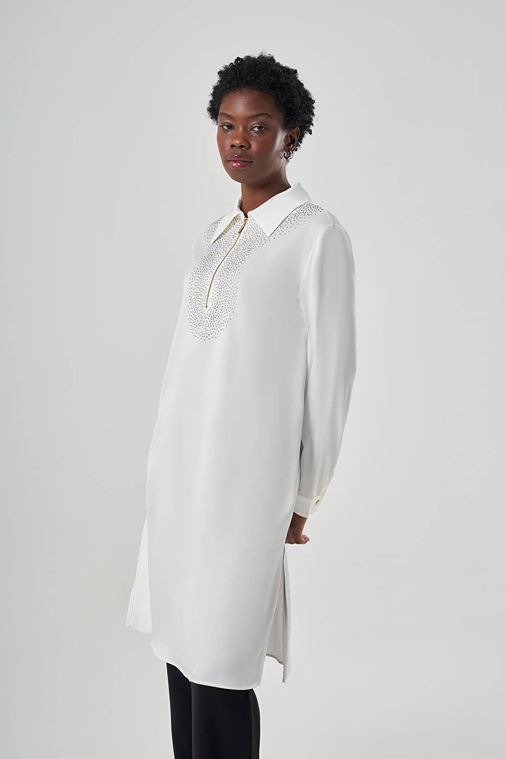 Signorita Long Ecru Tunic