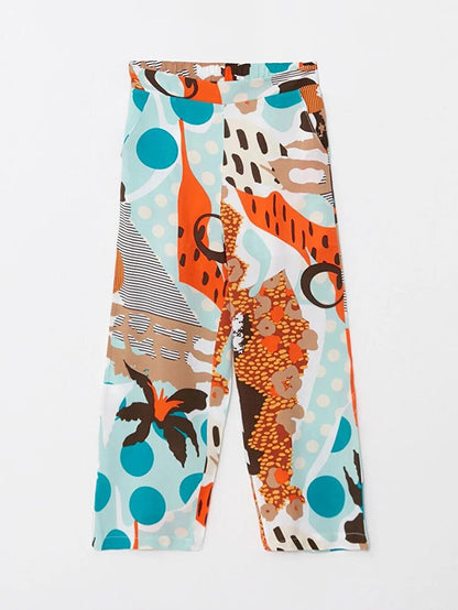 Girl's Summer Patterned Seasonal Comfortable Trousers