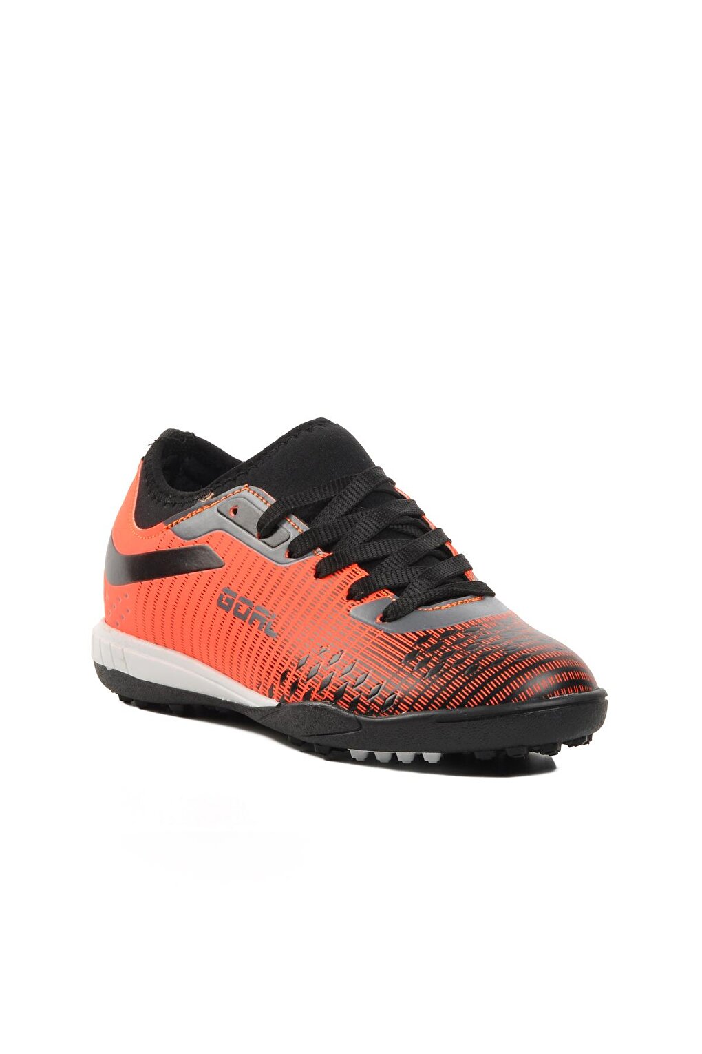 1011-F Orange-Black-Smoked Children's Astroturf Field Shoes