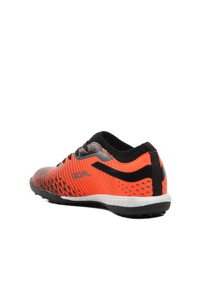 1011-F Orange-Black-Smoked Children's Astroturf Field Shoes