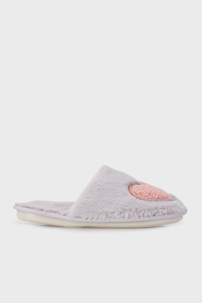 Soft Textured Fuzzy Heart Slippers 5958002