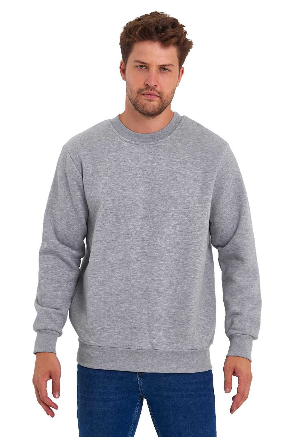 3 Thread Raised Crew Neck Men's Sweatshirt