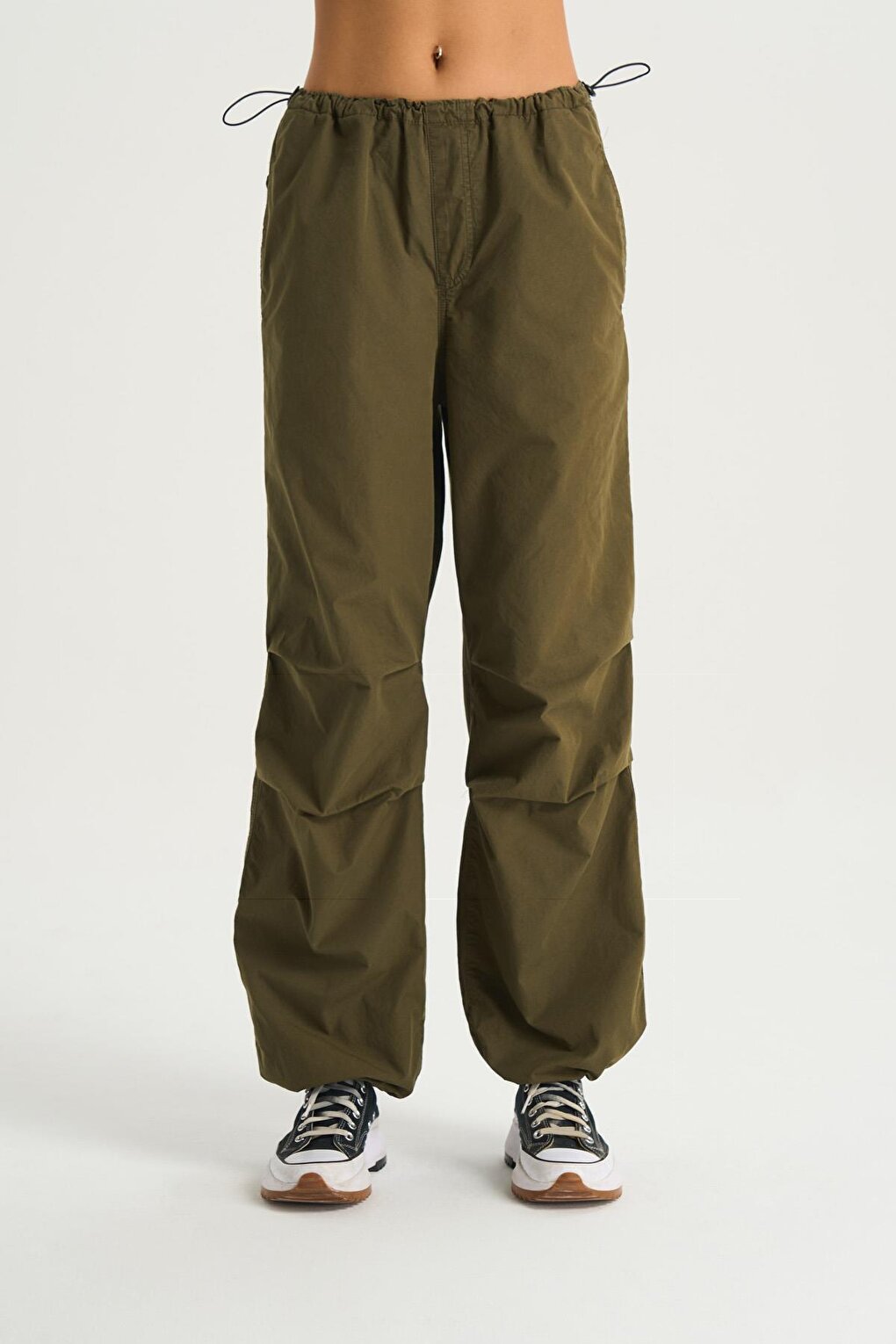 Women's Khaki Parachute Jean Trousers C 4807-006