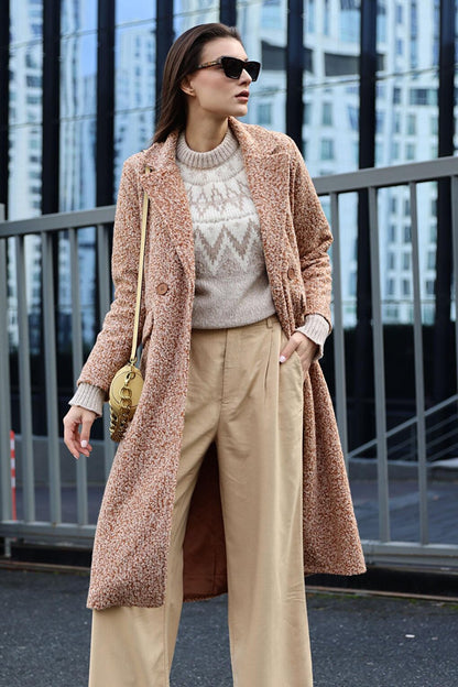 Taba Oversize Long Boucle Coat