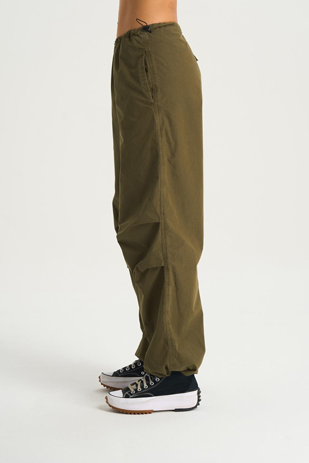 Women's Khaki Parachute Jean Trousers C 4807-006