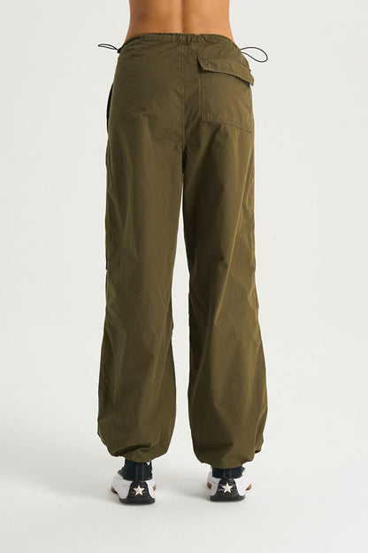 Women's Khaki Parachute Jean Trousers C 4807-006