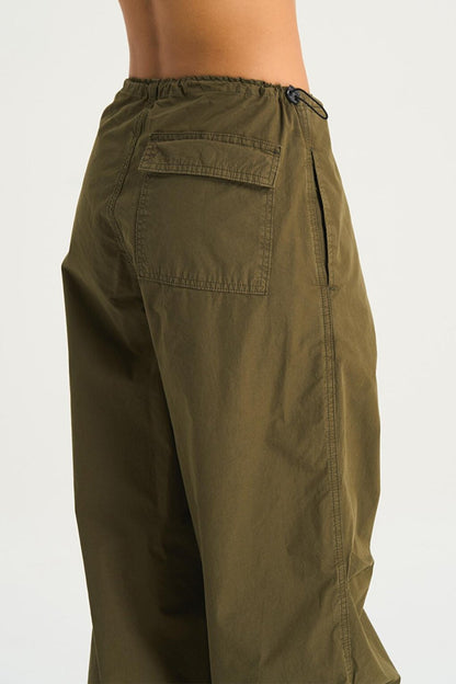 Women's Khaki Parachute Jean Trousers C 4807-006