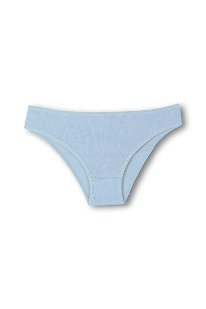 Cotton Ribbed Textured Briefs Women's Panties 3-Piece