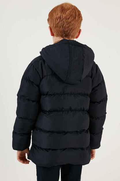 Plush Lined Hooded Winter Coat with Pockets 5761911