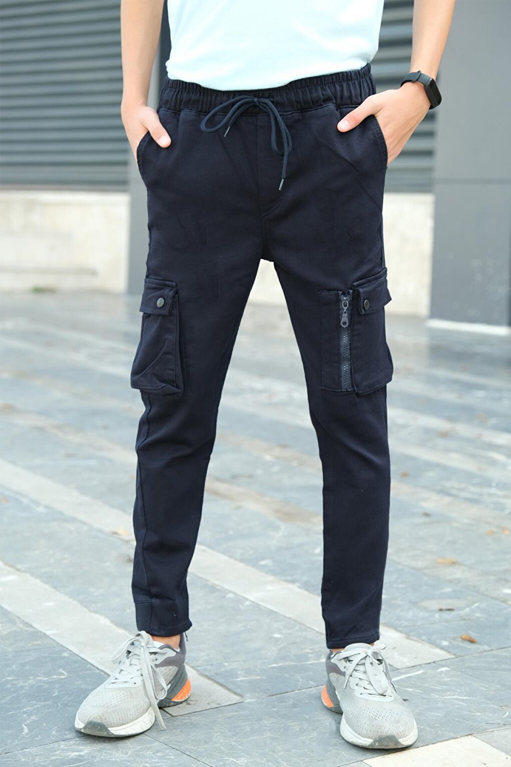 Boy's Cargo Pants Canvas Lycra