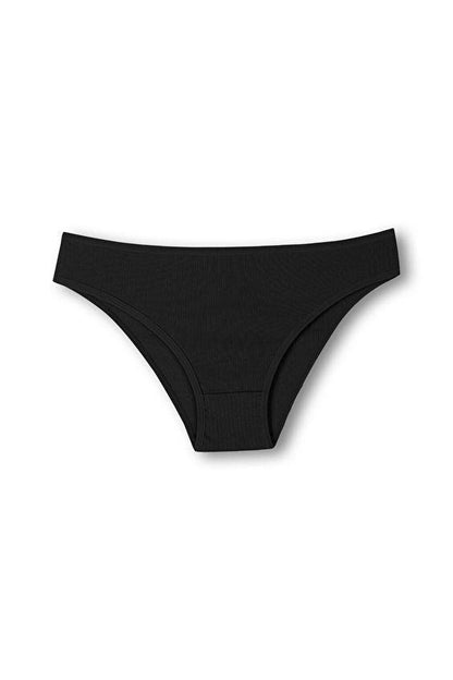 Cotton Ribbed Textured Briefs Women's Panties 3-Piece