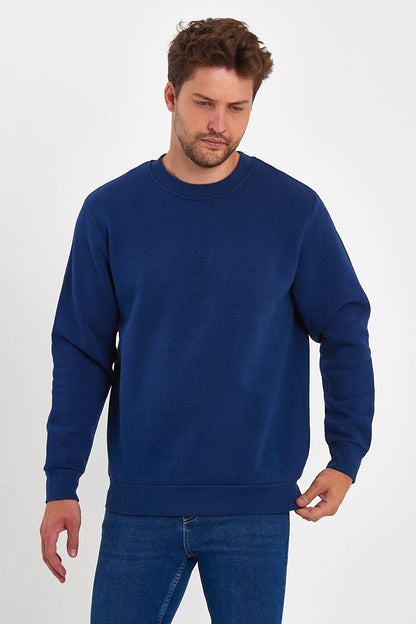 3 Thread Raised Crew Neck Men's Sweatshirt