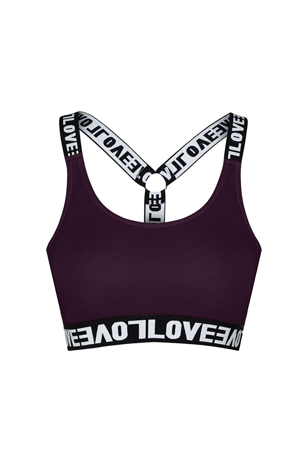 Cotton Ring Cross LOVE Strap Removable Covered Women's Bustier