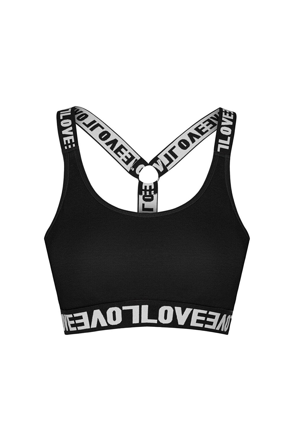 Cotton Ring Cross LOVE Strap Removable Covered Women's Bustier