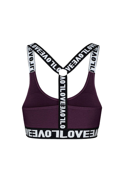 Cotton Ring Cross LOVE Strap Removable Covered Women's Bustier