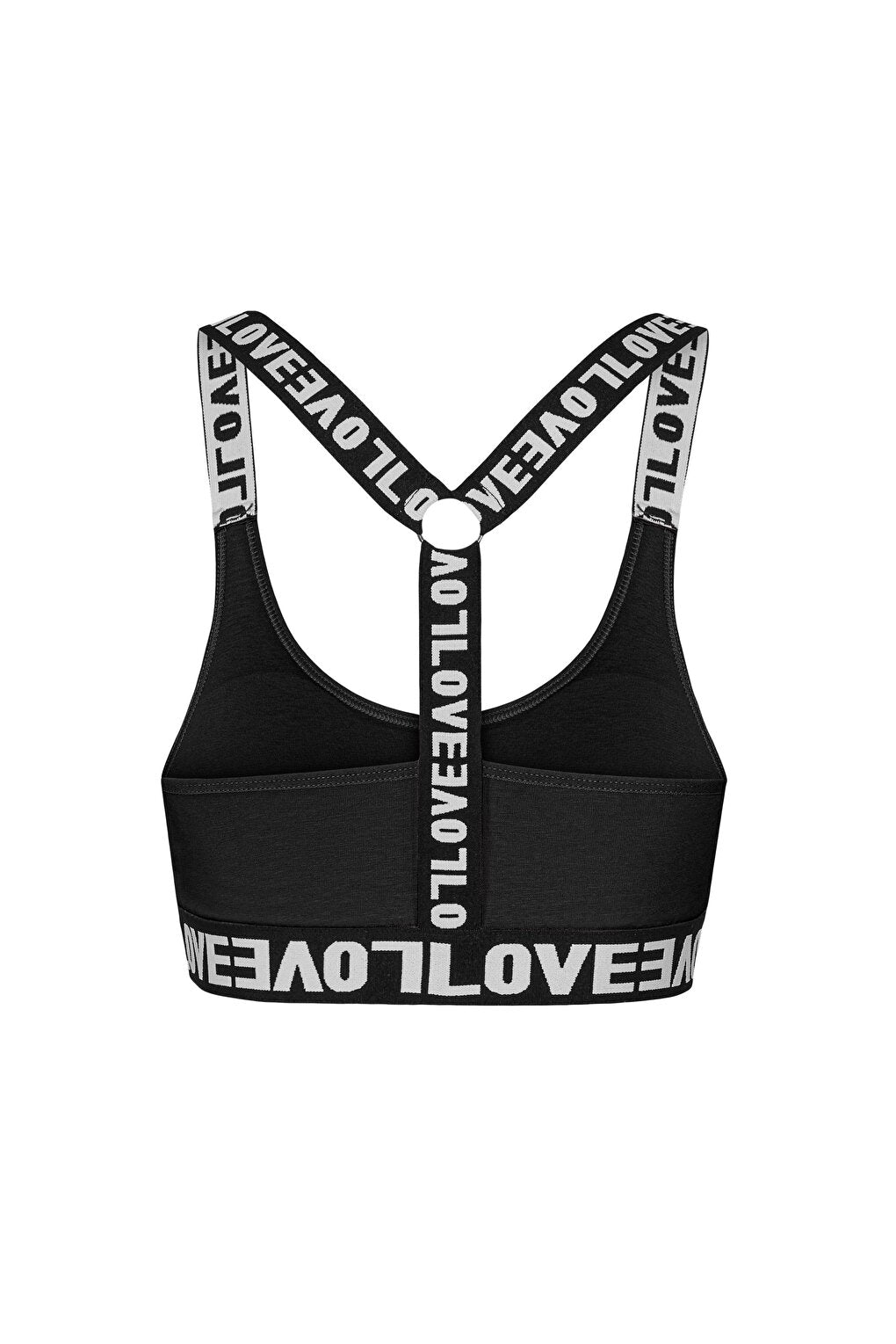 Cotton Ring Cross LOVE Strap Removable Covered Women's Bustier