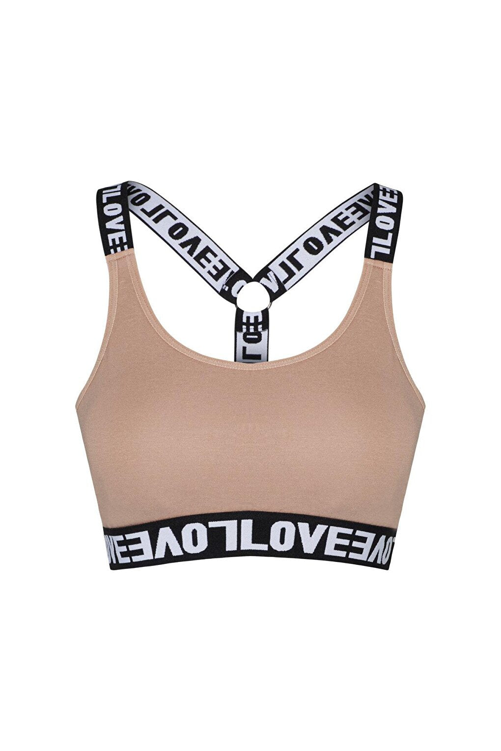 Cotton Ring Cross LOVE Strap Removable Covered Women's Bustier