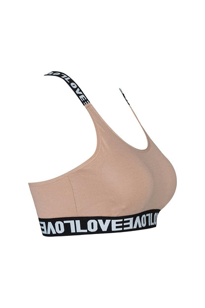 Cotton Ring Cross LOVE Strap Removable Covered Women's Bustier