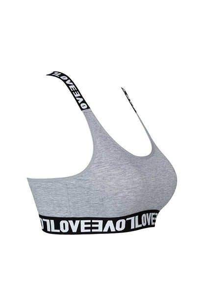 Cotton Ring Cross LOVE Strap Removable Covered Women's Bustier