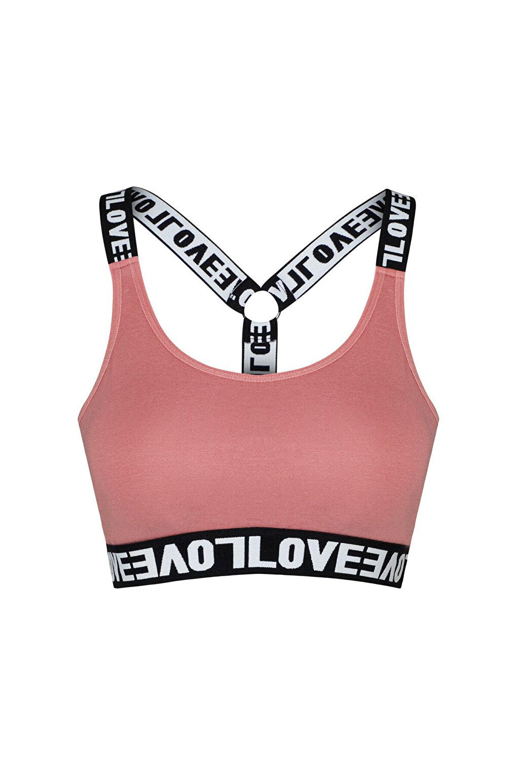 Cotton Ring Cross LOVE Strap Removable Covered Women's Bustier