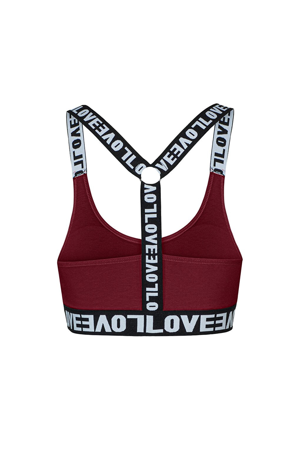 Cotton Ring Cross LOVE Strap Removable Covered Women's Bustier