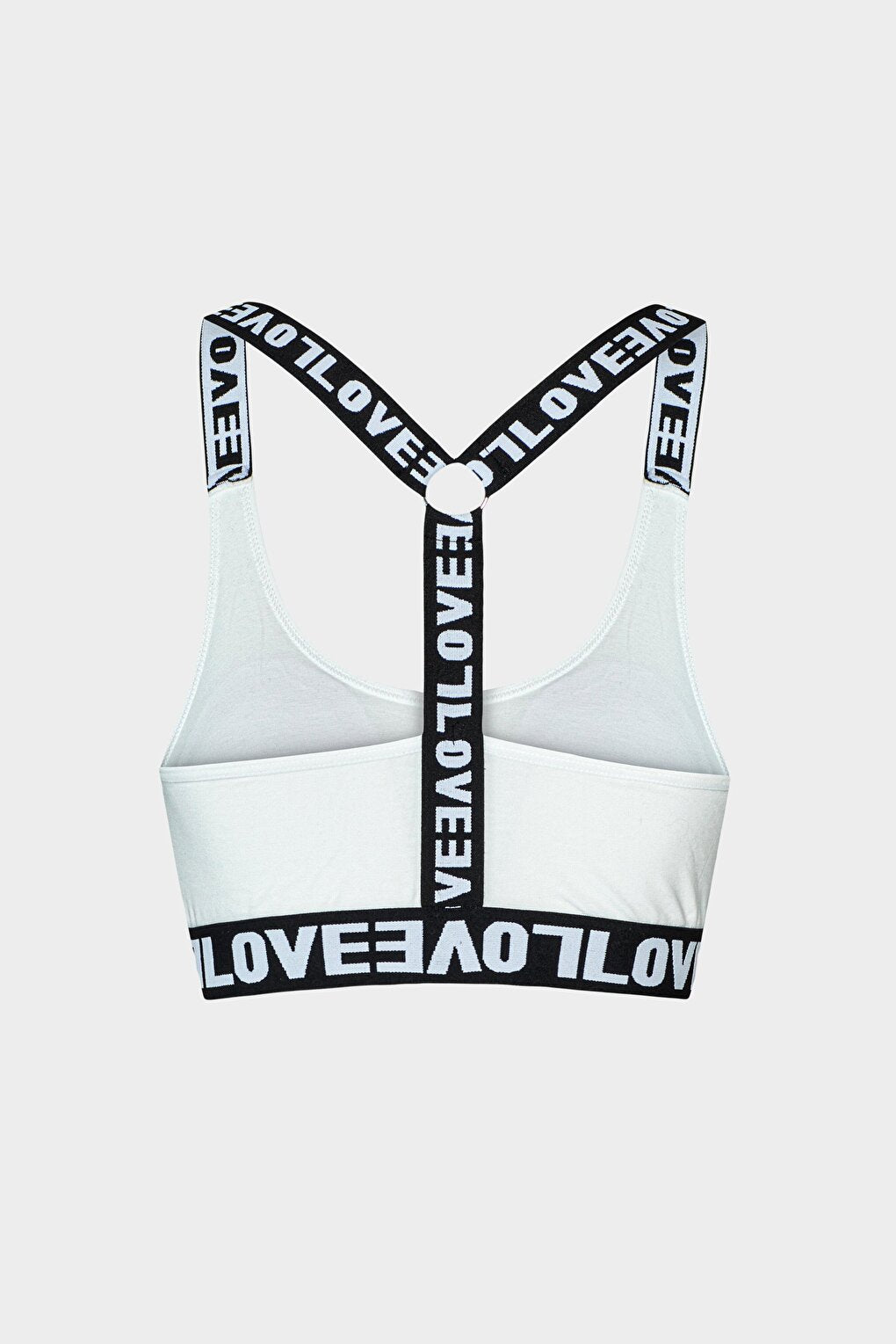 Cotton Ring Cross LOVE Strap Removable Covered Women's Bustier