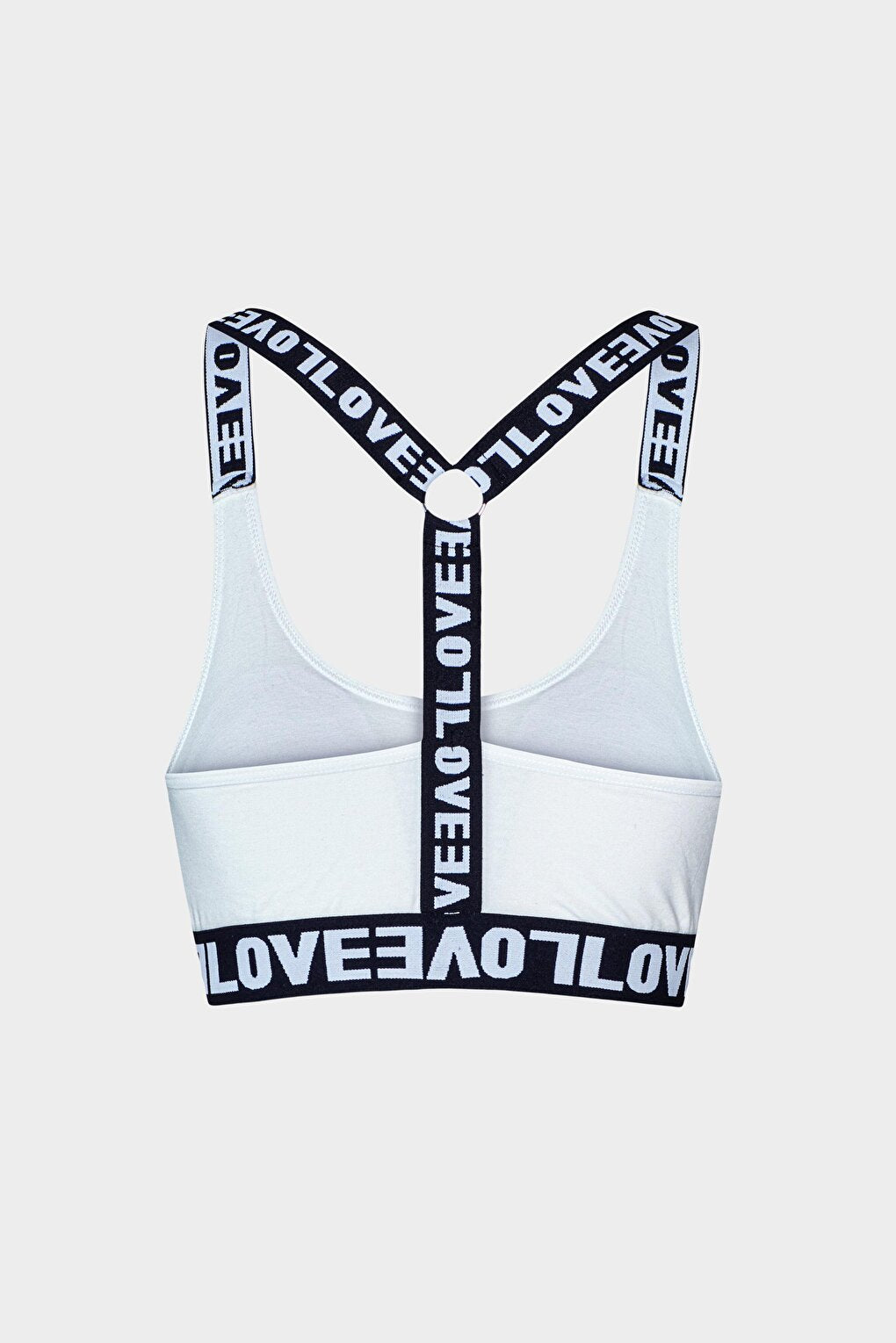 Cotton Ring Cross LOVE Strap Removable Covered Women's Bustier