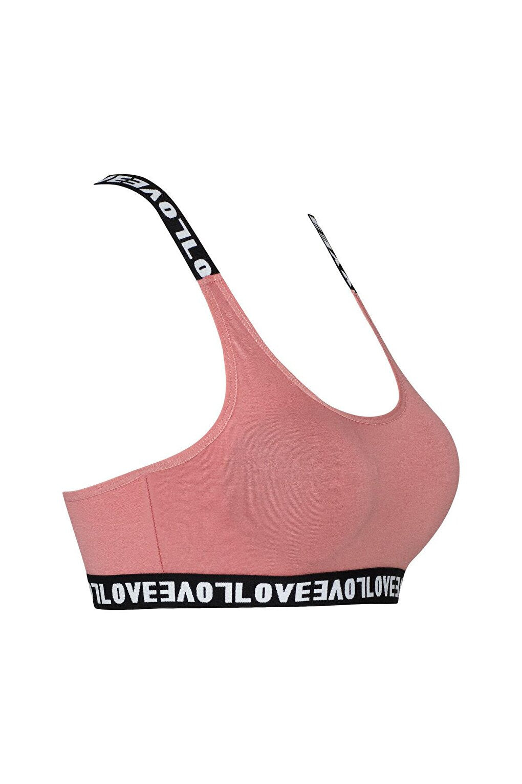 Cotton Crossover LOVE Strappy Removable Covered Women's Bustier