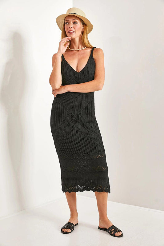 Women's Strappy Patterned Dress