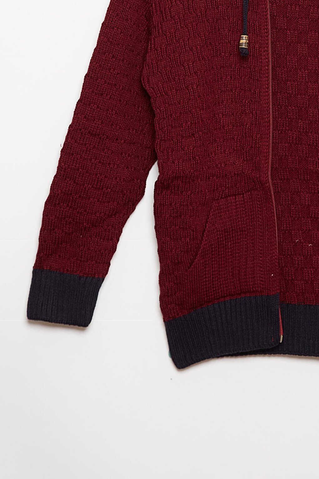 Fur Detailed Knitwear Boys Cardigan