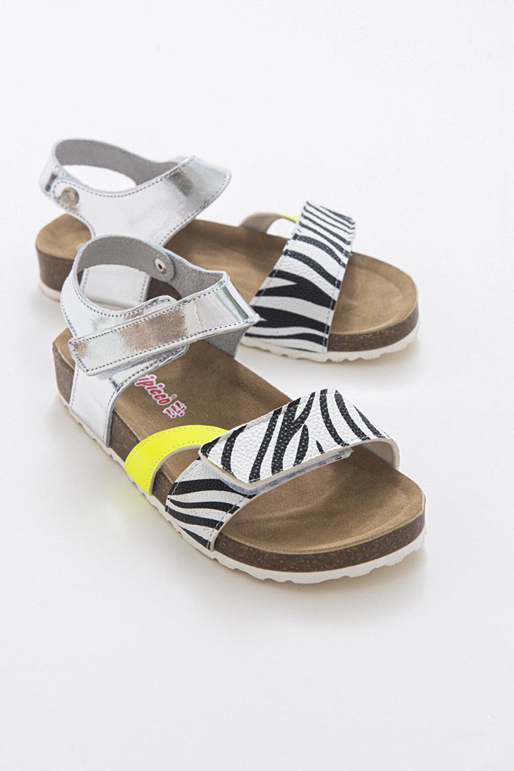 Girl's Silver Leather healthy Supported Children's Sandals