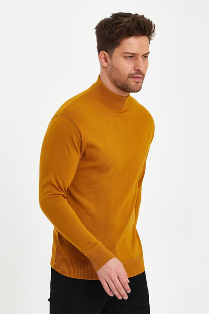 Half Turtleneck Long Sleeve Sweater Men