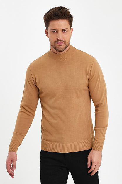 Half Turtleneck Long Sleeve Sweater Men