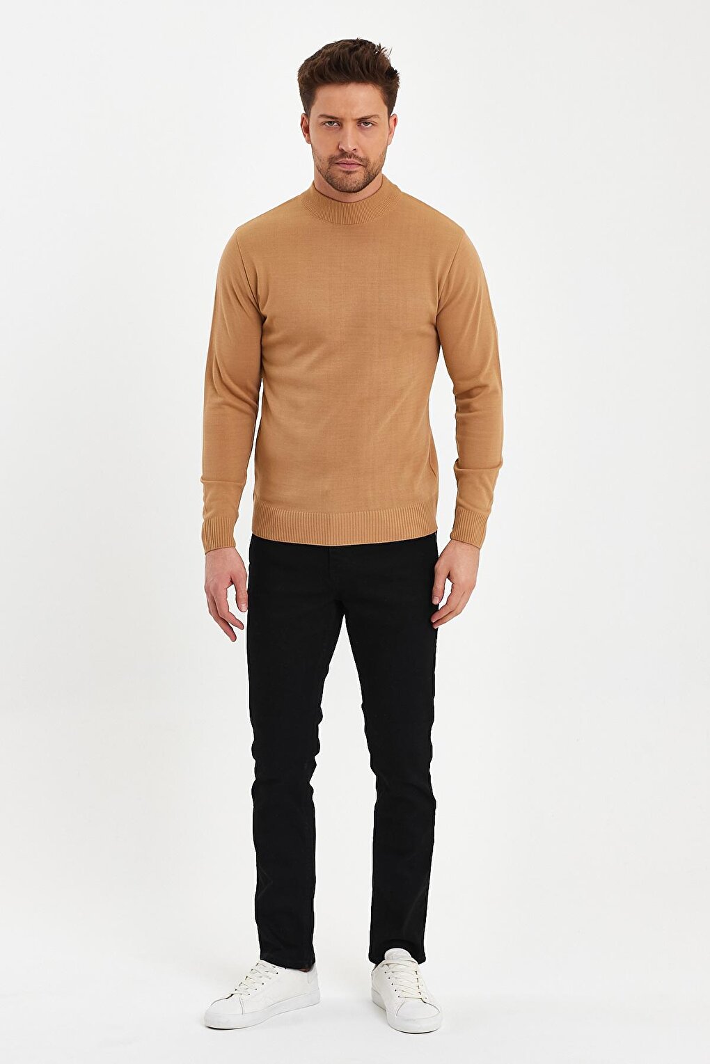 Half Turtleneck Long Sleeve Sweater Men