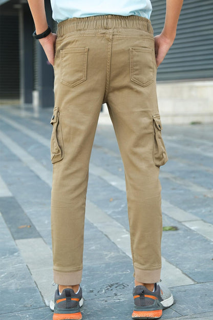 Boy's Cargo Pants Canvas Lycra