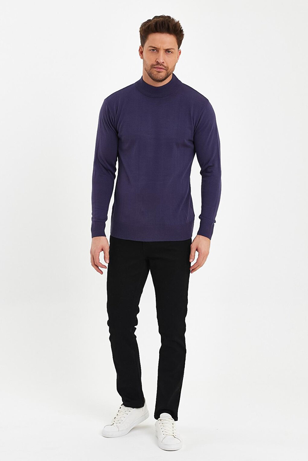 Half Turtleneck Long Sleeve Sweater Men