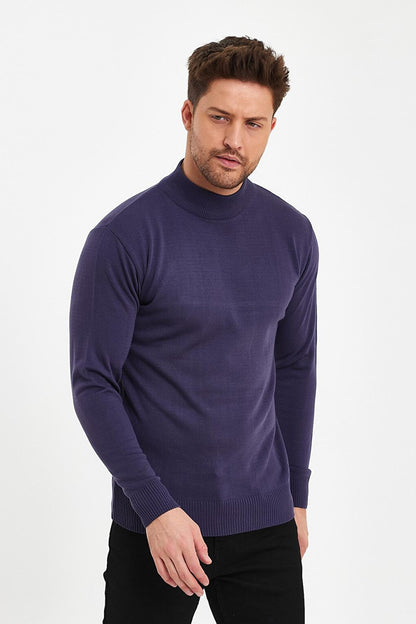 Half Turtleneck Long Sleeve Sweater Men