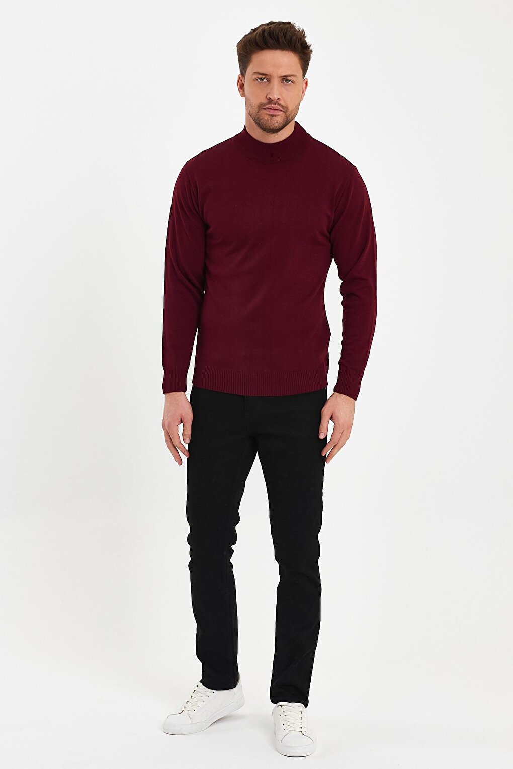 Half Turtleneck Long Sleeve Sweater Men