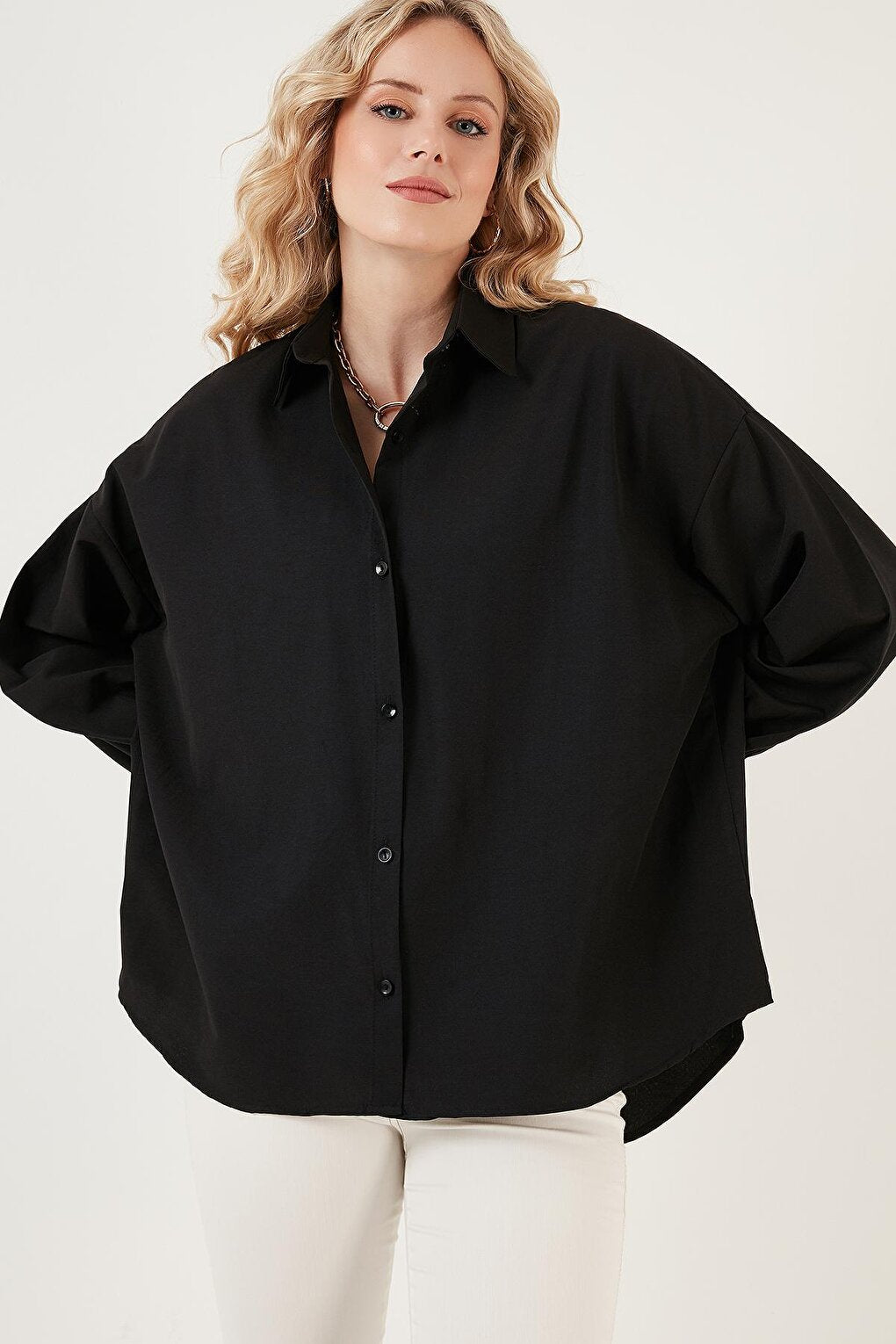 Cotton Comfortable Cut Poplin Shirt 6234788