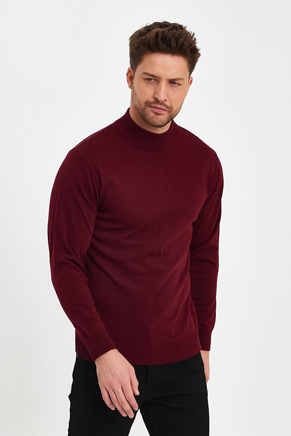 Half Turtleneck Long Sleeve Sweater Men