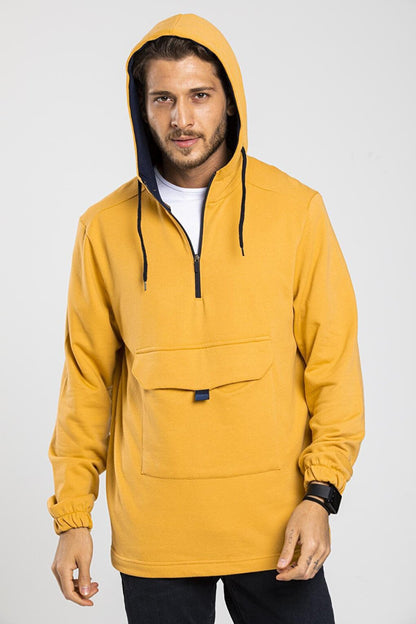 Men's Hooded Half Zipper Thin Sweatshirt SPR 20K52