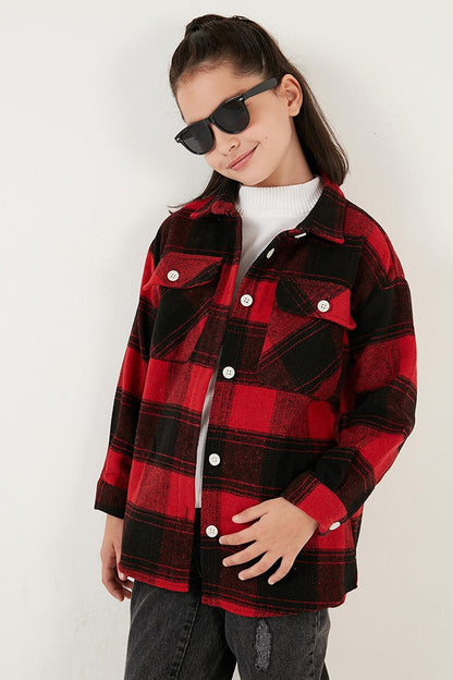 Double Pocket Plaid Winter Lumberjack Shirt CF24W81784