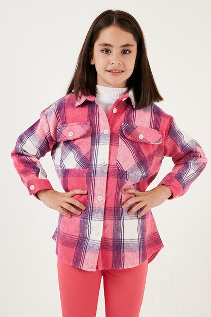 Double Pocket Plaid Winter Lumberjack Shirt CF24W81784