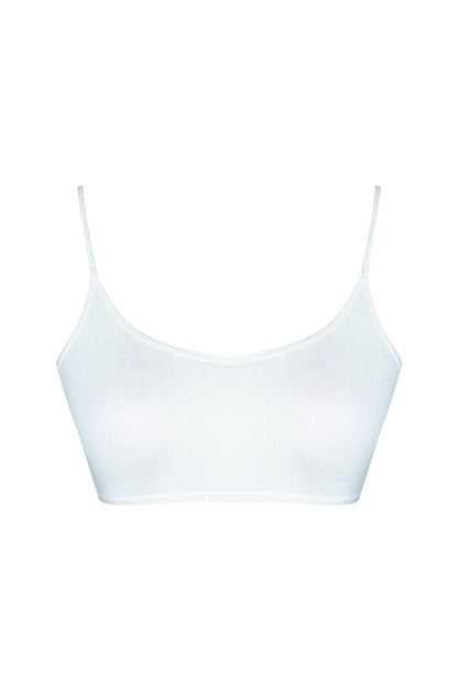 Cotton Thin Strap Capless Girl's Practice Bustier