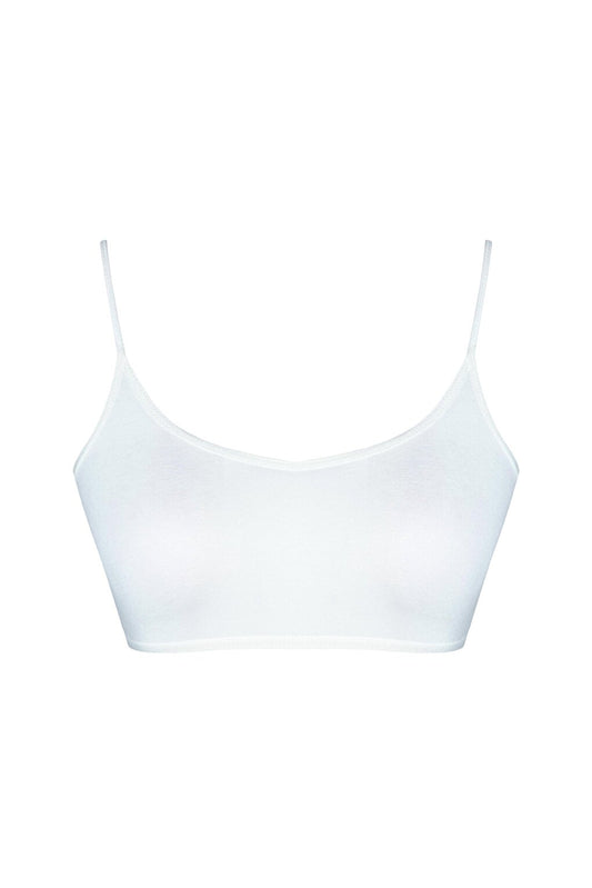 Cotton Thin Strap Capless Girl's Practice Bustier