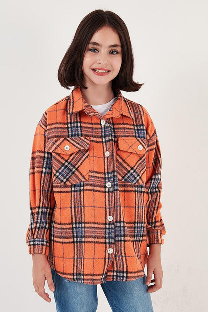 Plaid Cotton Double Pocket Winter Lumberjack Shirt CF24W81783