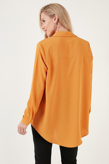 Comfortable Cut Long Back Shirt 6118728