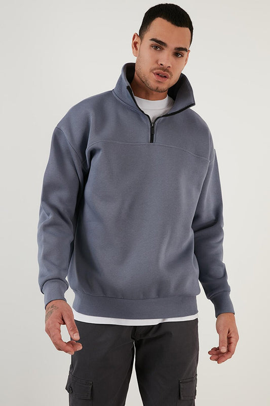 Regular Fit Cotton Soft Fleece Lined Winter Sweat 59053431